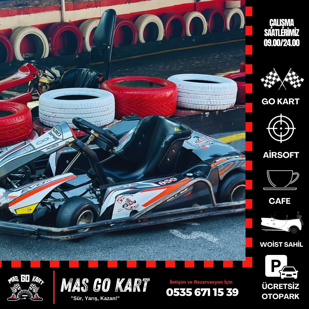 Kapalı alanda go kart sürüş hazırlığı